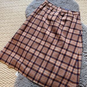 Pendleton Plaid A-Line Skirt - vintage